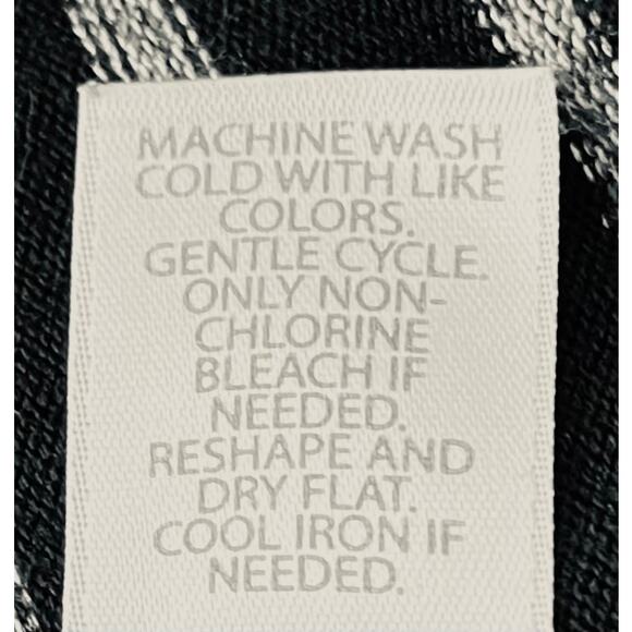 J.JILL WEAREVER 3/4 RAGLAN SLV PULL-OVER BLOUSE, WOMENS, MP, BLACK GREY STRIPES - Picture 12 of 12